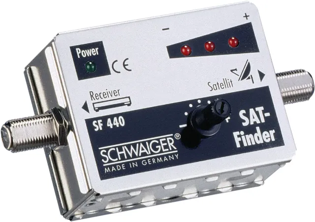 Schwaiger SAT Finder 4 LED 950-2150 MHz Alluminio