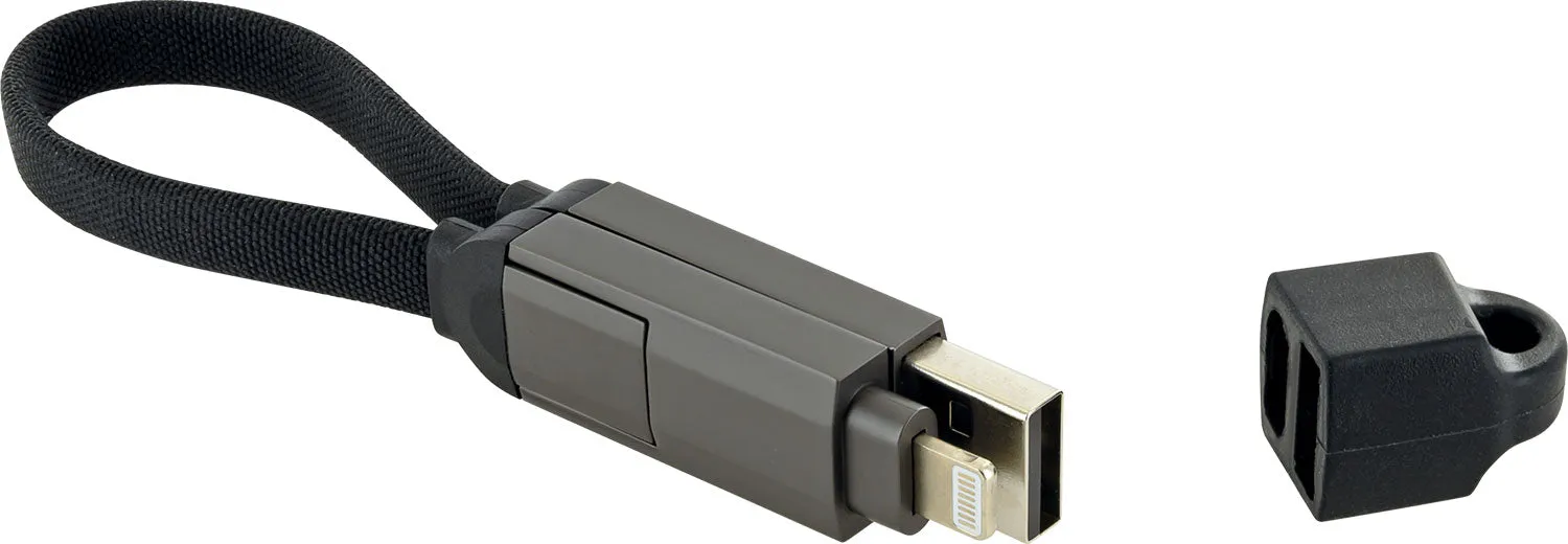 Schwaiger 4 in 1 cavo USB-C Lightning 60W nero