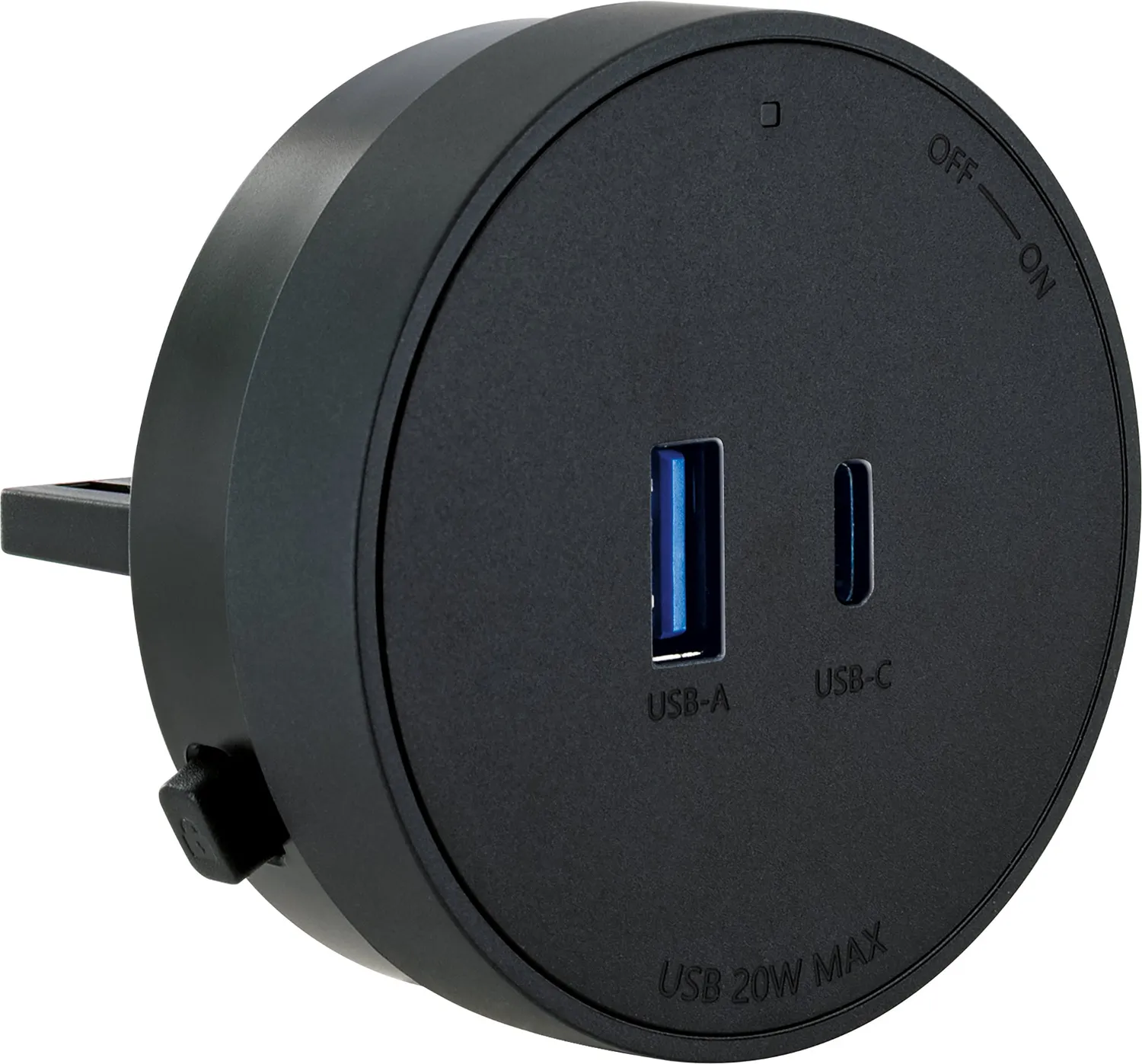 SCHWAIGER Modulo USB binario nero 20W Click Twist