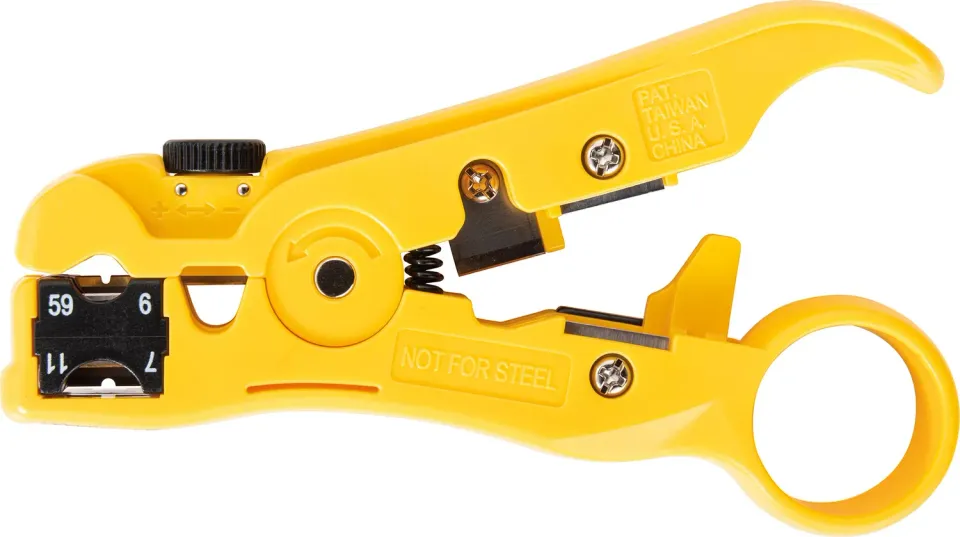 SCHWAIGER Spellacavi Universale per Cavo Coassiale RG6 Giallo
