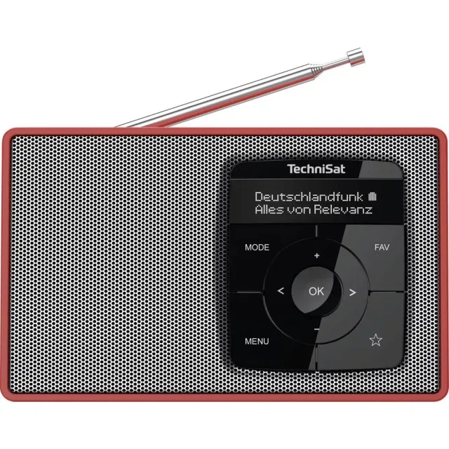 TechniSat DIGITRADIO 2 Radio Portatile DAB+ Rosso/Argento Bluetooth