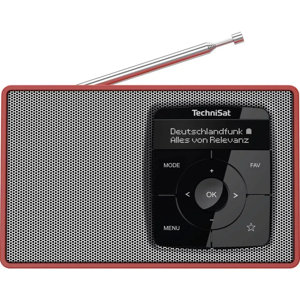 TechniSat DIGITRADIO 2 Radio Portatile DAB+ Rosso/Argento Bluetooth