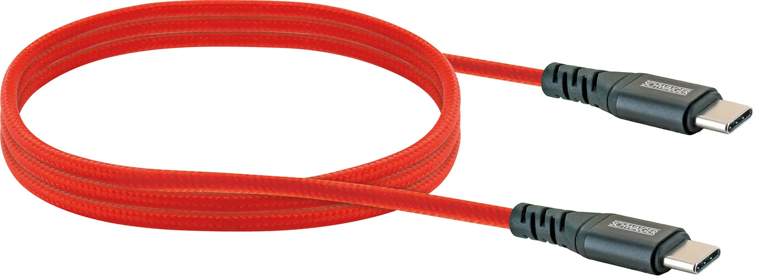 Schwaiger Cavo USB-C Nylon 1,2 m Ricarica e Sincronizzazione