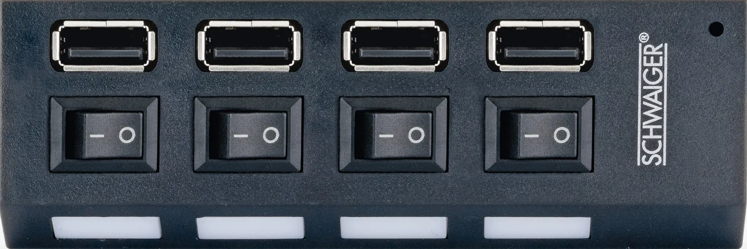 Schwaiger Hub USB 4 Porte per Computer