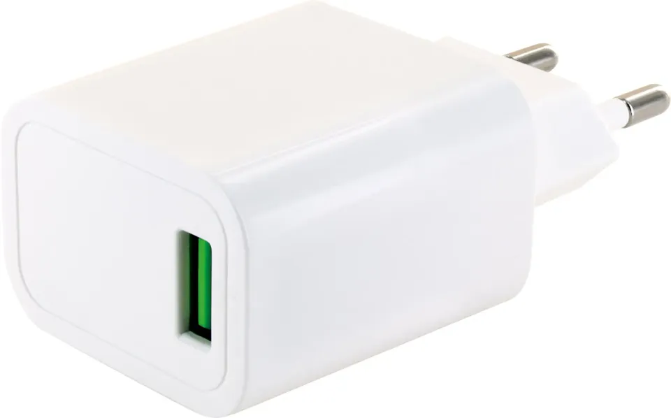 Schwaiger caricabatterie USB-A Quick Charge 18W bianco