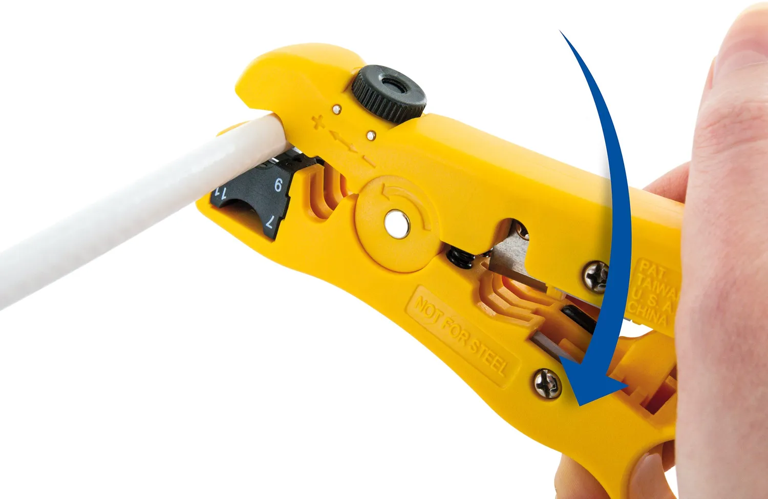 SCHWAIGER Spellacavi Universale per Cavo Coassiale RG6 Giallo