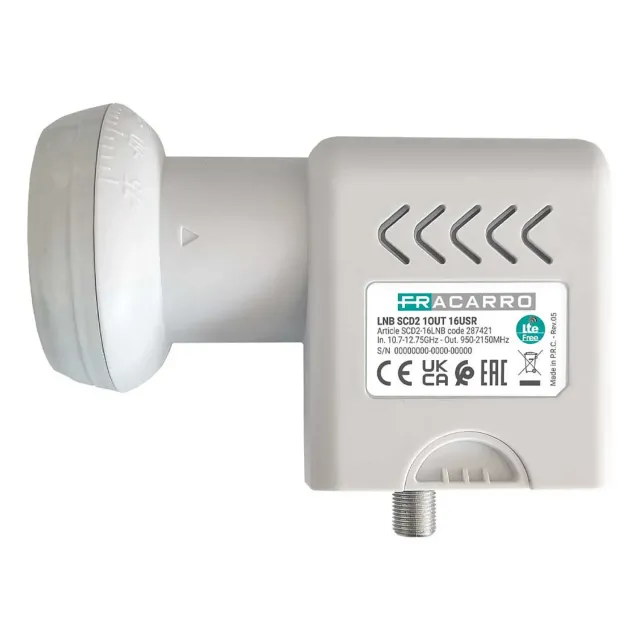 Fracarro SCD2-16LNB LNB dCSS SCR per Sky Q 24 transponder