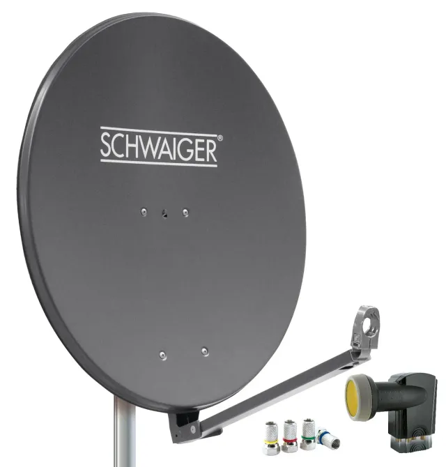 Schwaiger Antenna Offset Alluminio 88 cm Set Quad Antracite