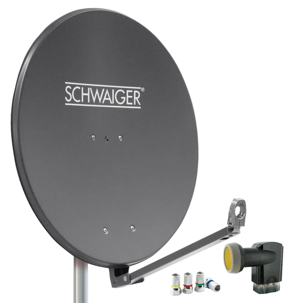 Schwaiger Antenna Offset Alluminio 88 cm Set Quad Antracite