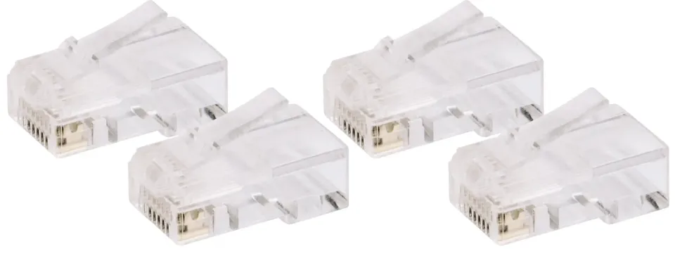 SCHWAIGER Spine Western RJ45 8P8C Set 4 Pezzi Trasparenti