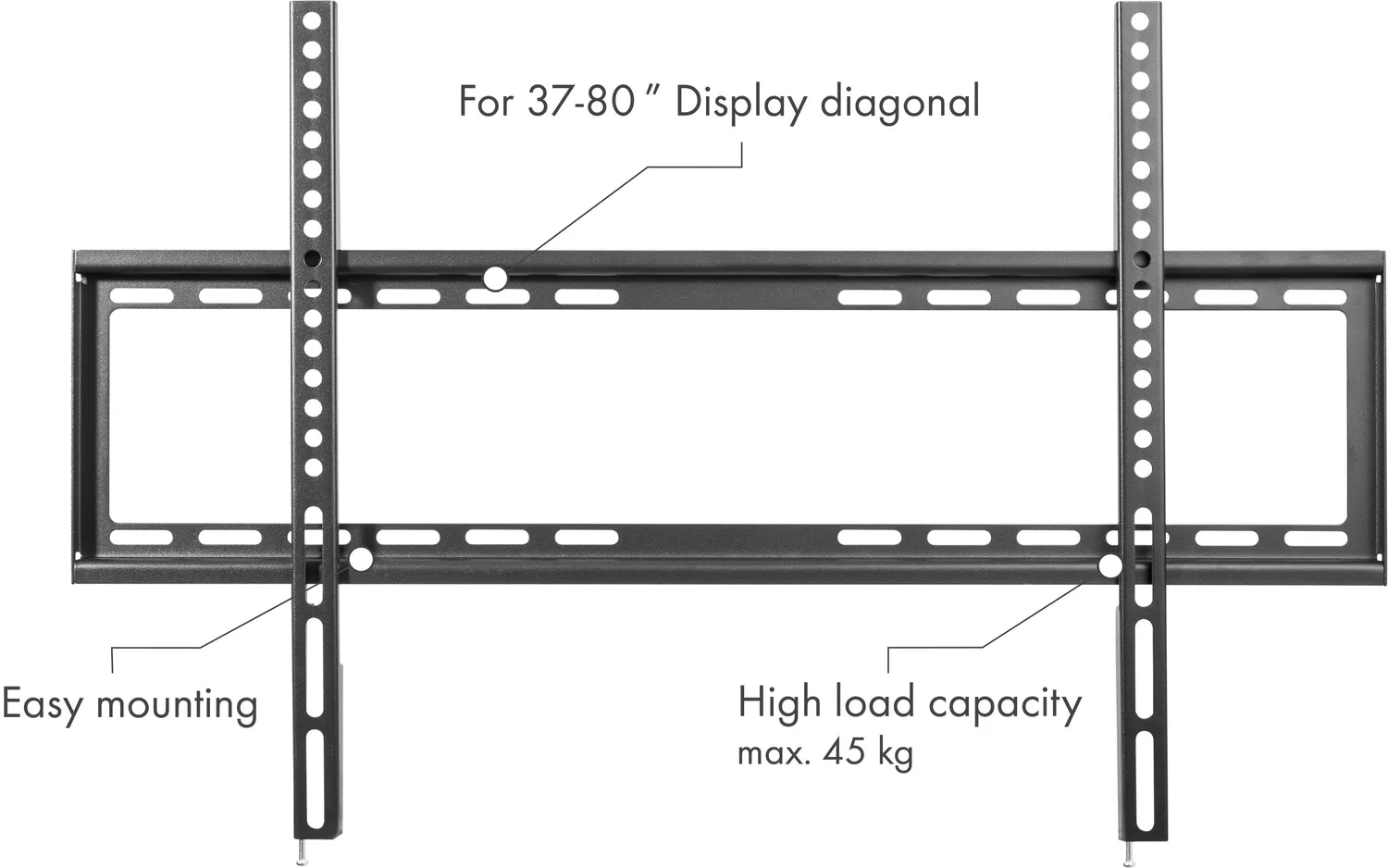 Schwaiger Staffa TV a Muro 37-80" VESA 600x400 45 kg