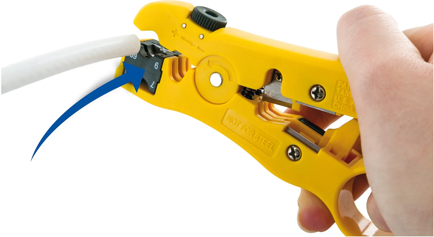 SCHWAIGER Spellacavi Universale per Cavo Coassiale RG6 Giallo