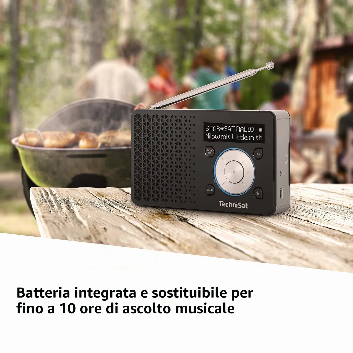 TechniSat DIGITRADIO 1 Radio DAB+ Portatile Argento/Arancione OLED