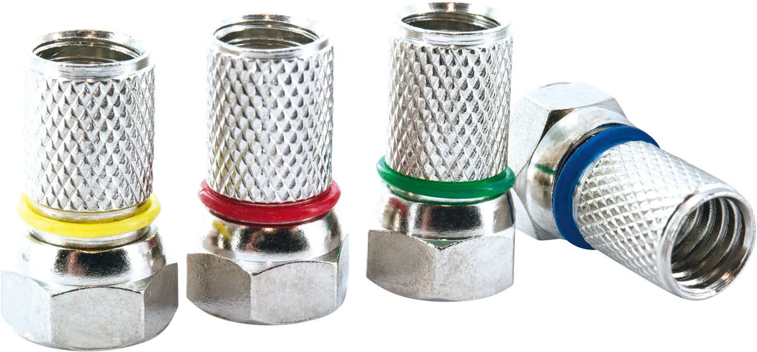Schwaiger Connettori F a vite 7 mm set 4 pezzi coassiale