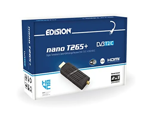 Edision NANO T265+ decoder terrestre DVB-T2 Full HD