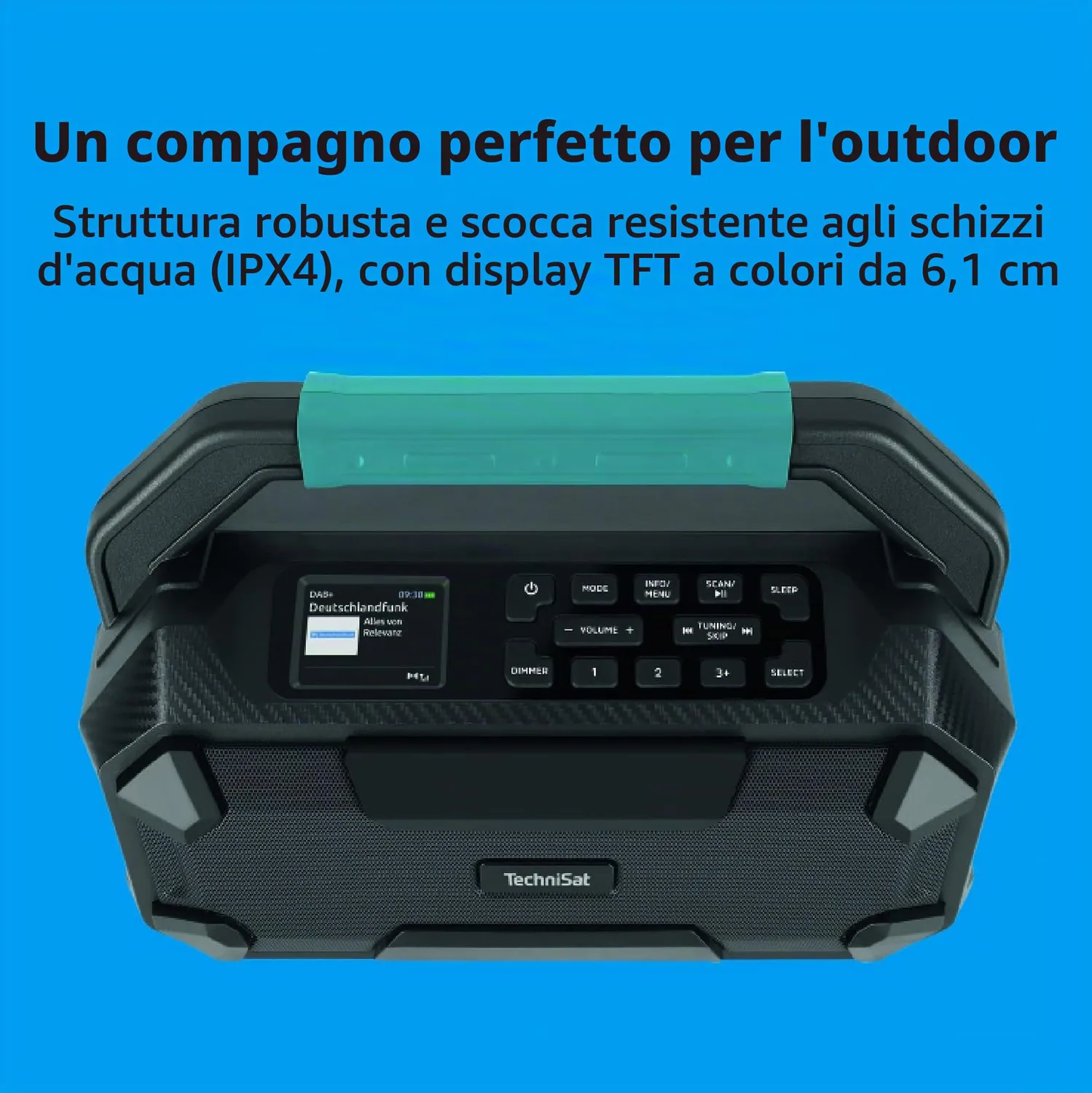 TechniSat Viola 231 OD radio cantiere DAB+ nera IPX4