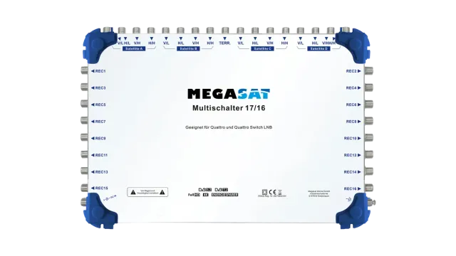 Megasat Multischalter 17/16 multiswitch satellitare 16 utenti