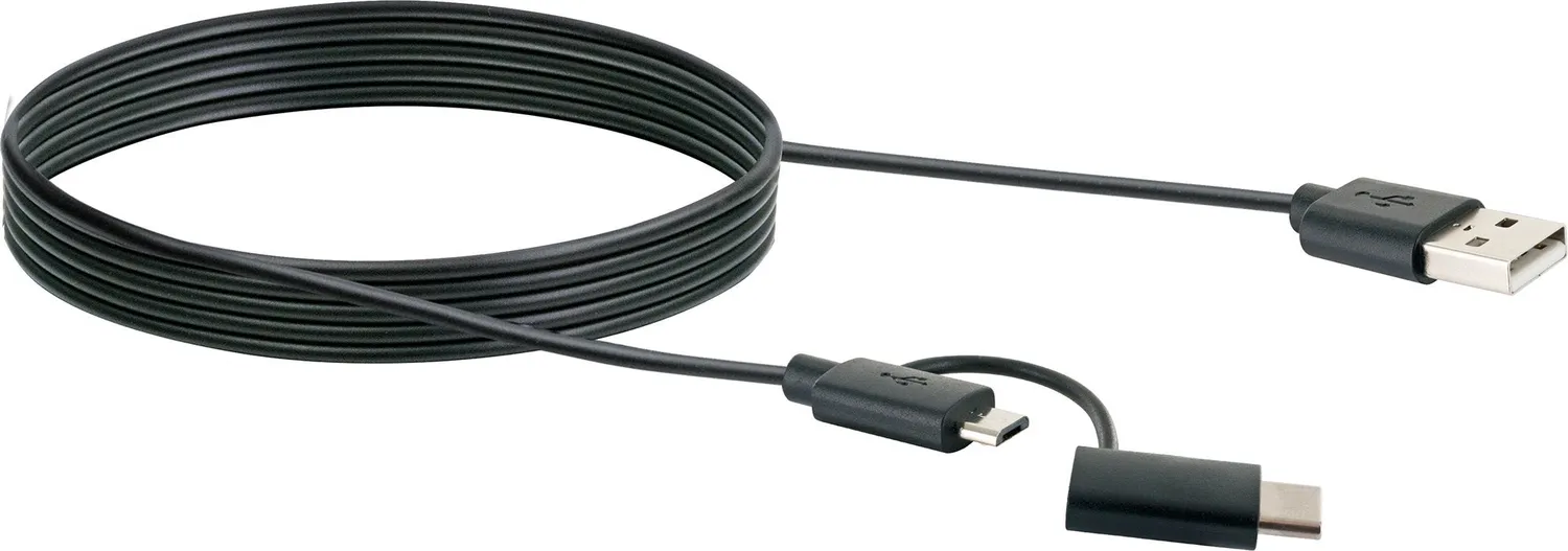 SCHWAIGER Cavo Adattatore USB-C Micro-B 1 m Nero
