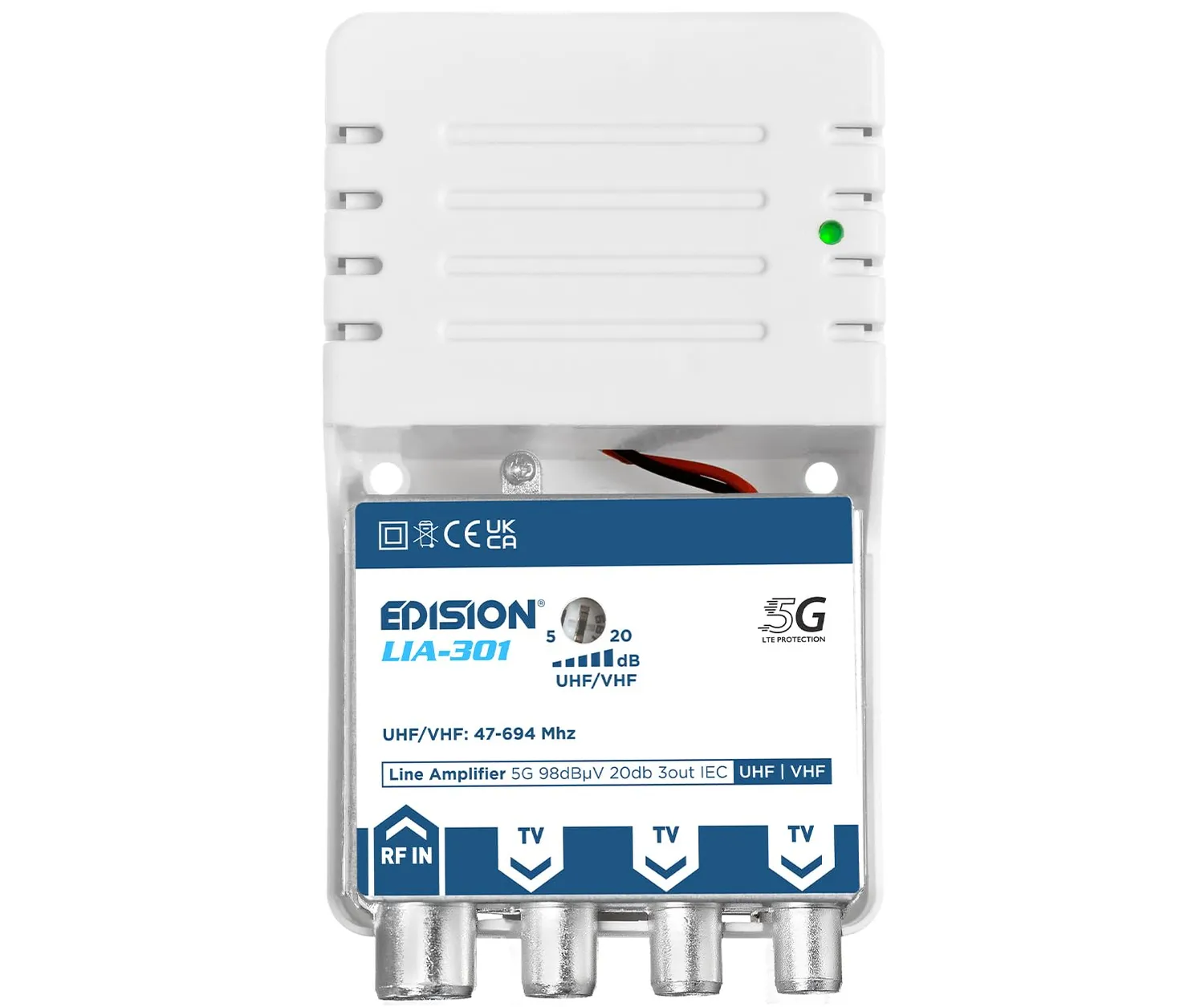 Edision LIA-301 amplificatore antenna TV 3 uscite filtro 5G