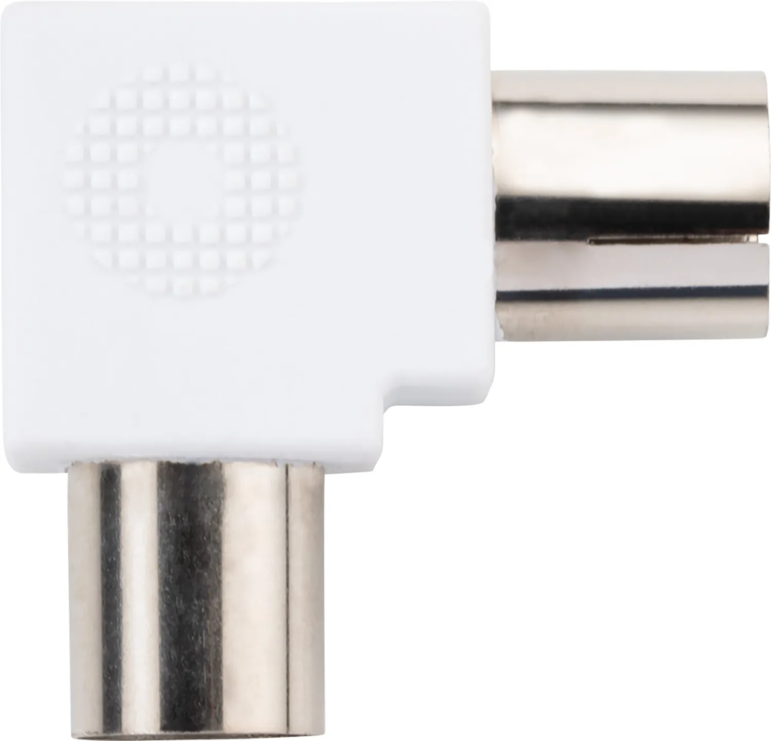 Schwaiger Adattatore Antenna IEC 90° bianco