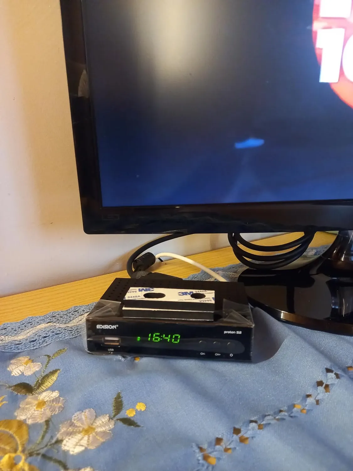 Edision Proton S2 Decoder Sat DVB-S2 Full HD FTA Nero