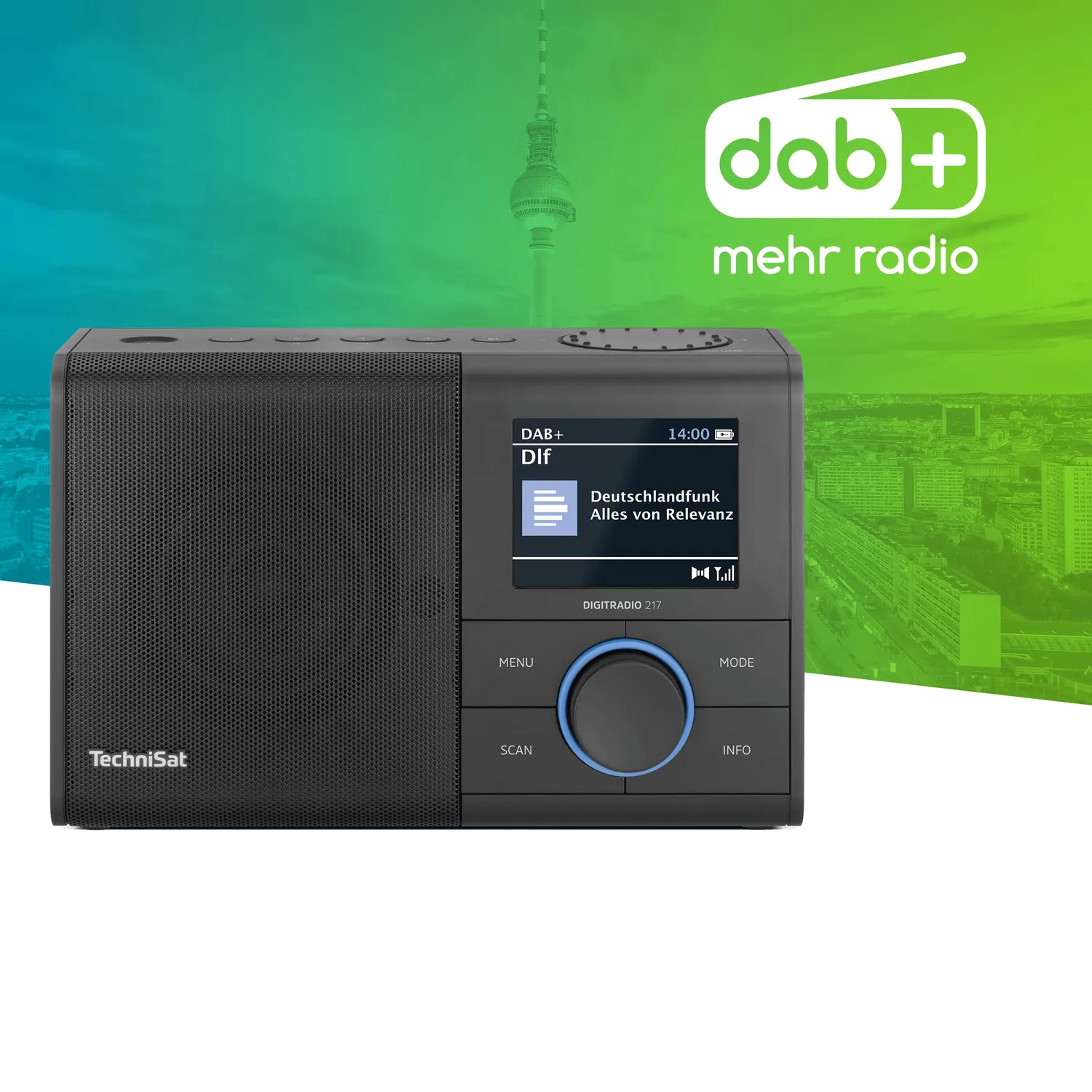 TechniSat DIGITRADIO 217 radio portatile DAB+ nera