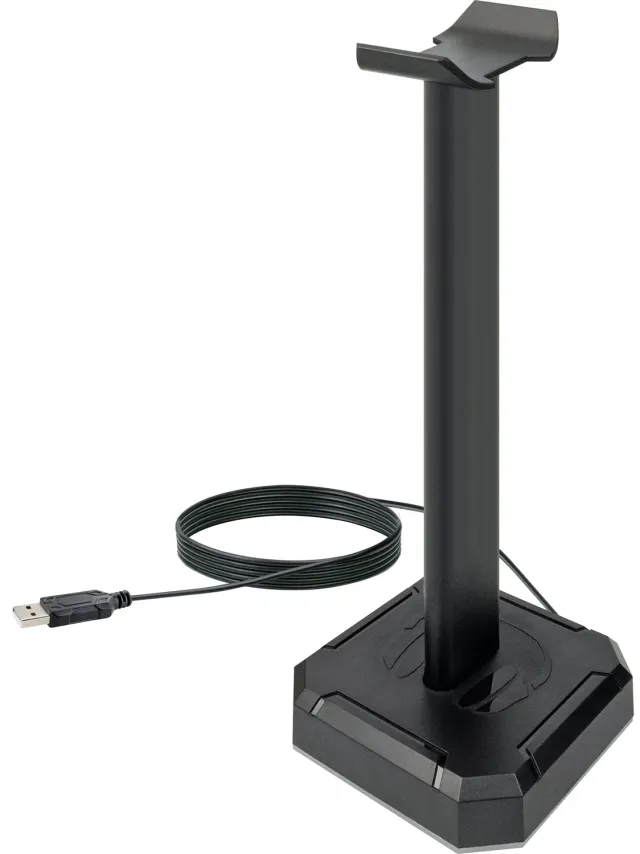 Schwaiger Supporto Cuffie da Scrivania LED RGB Nero