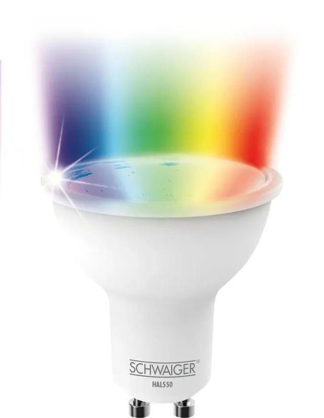 SCHWAIGER LED lampadina smart GU10 RGBW 6W