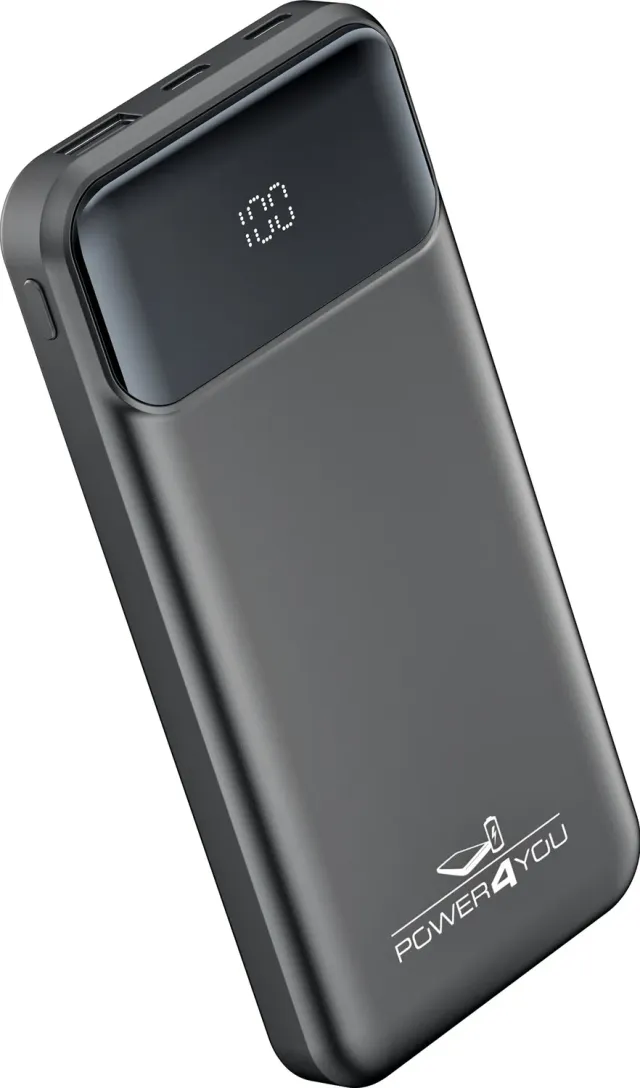 Schwaiger Flat power bank 10000 mAh con display nero