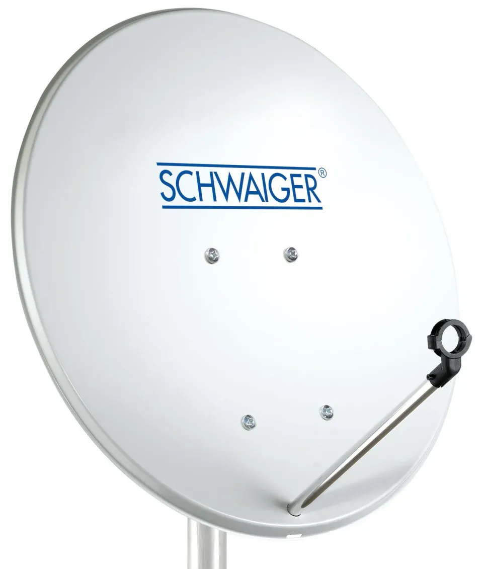 Schwaiger Offset Acciaio 40 cm Parabola Satellitare Grigia