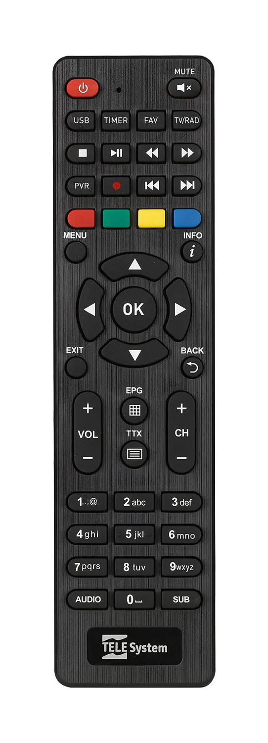 Telesystem TS6822 TWIN Decoder Terrestre DVB-T2 Nero PVR