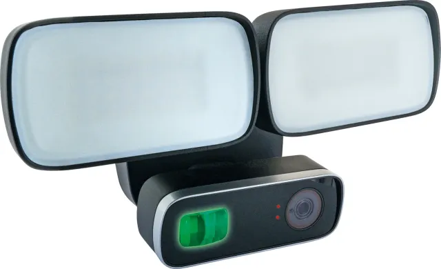 Schwaiger faretto LED con telecamera nero sirena