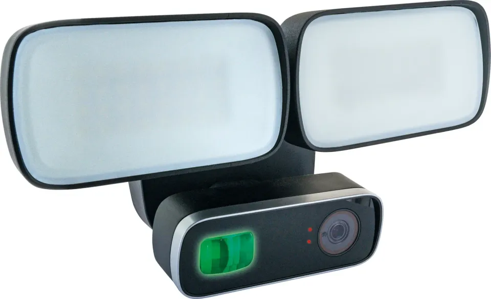 Schwaiger faretto LED con telecamera nero sirena