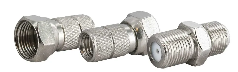 Schwaiger set connettori F 6,5 mm 3 pezzi prolunga SAT