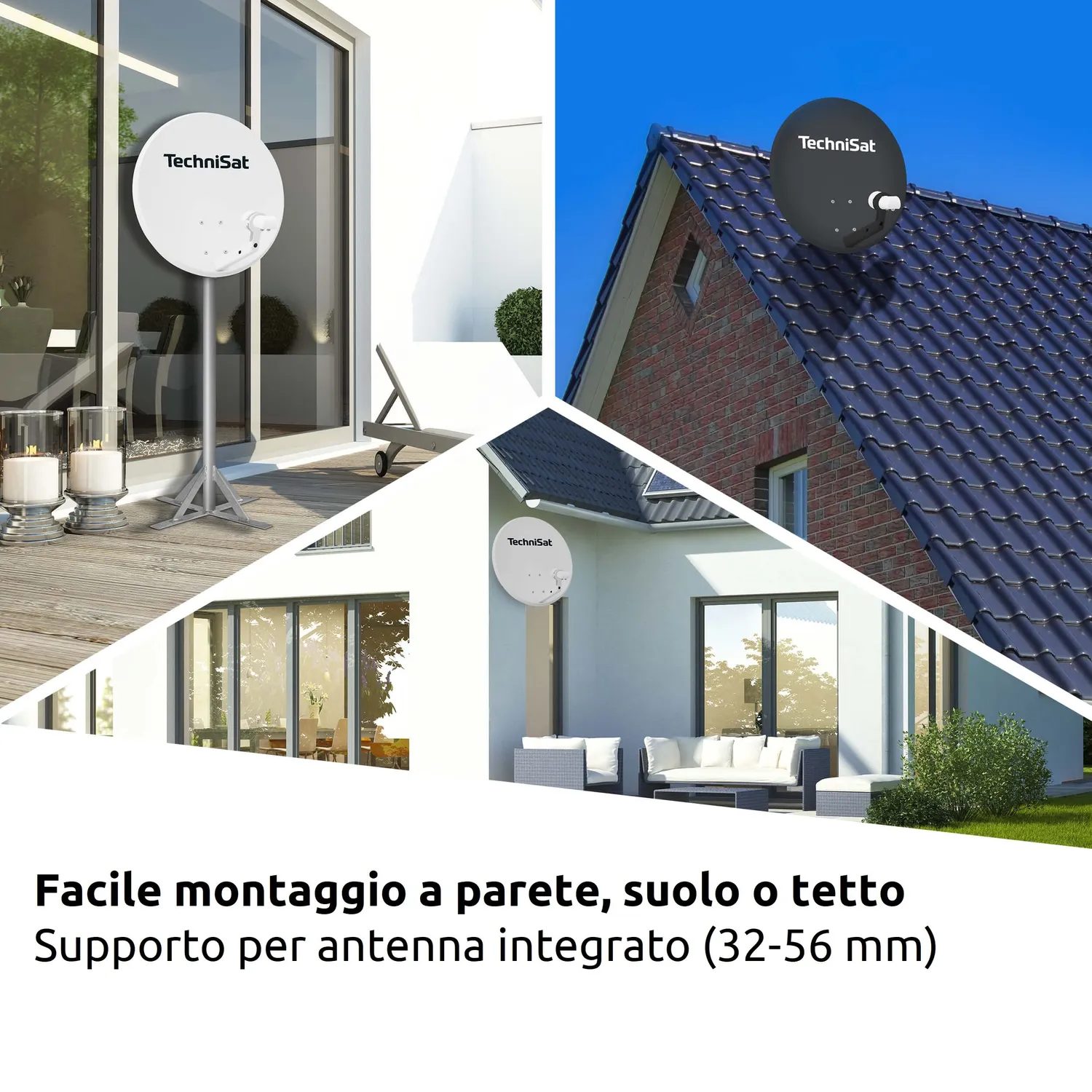 TechniSat Technitenne 60 Parabola Satellitare 60cm 2 Utenti