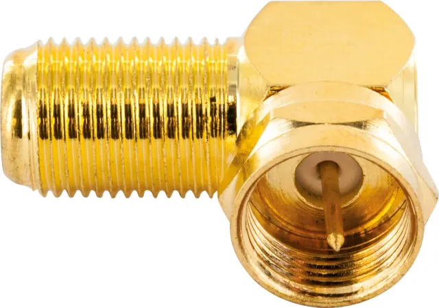 SCHWAIGER Adattatore Angolare F Dorato per Cavo SAT