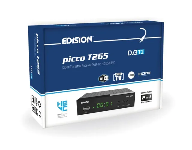 Edision Picco T265 decoder terrestre Full HD H265