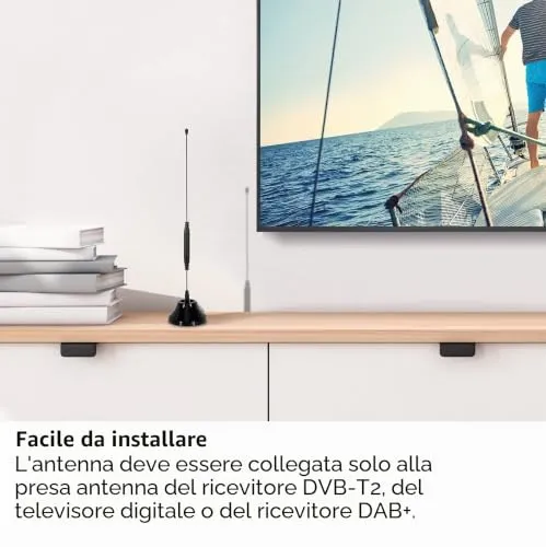 TechniSat DigiFlex TT6 Antenna DVB-T2 Passiva Nera
