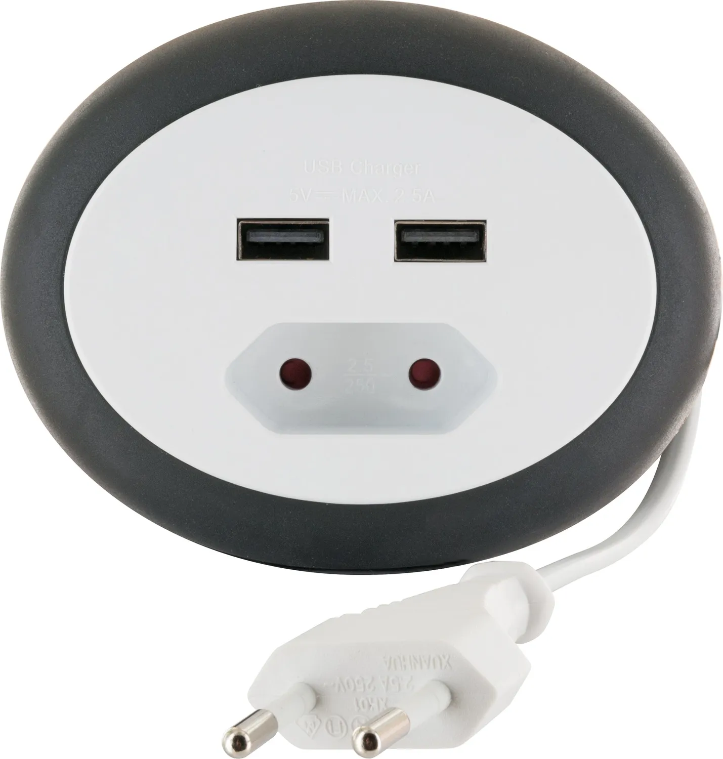 Schwaiger Prolunga Euro Avvolgibile 3 m con 2 USB-A