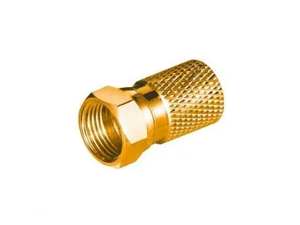 GigaBlue F 5mm connettore F 10 pezzi dorato