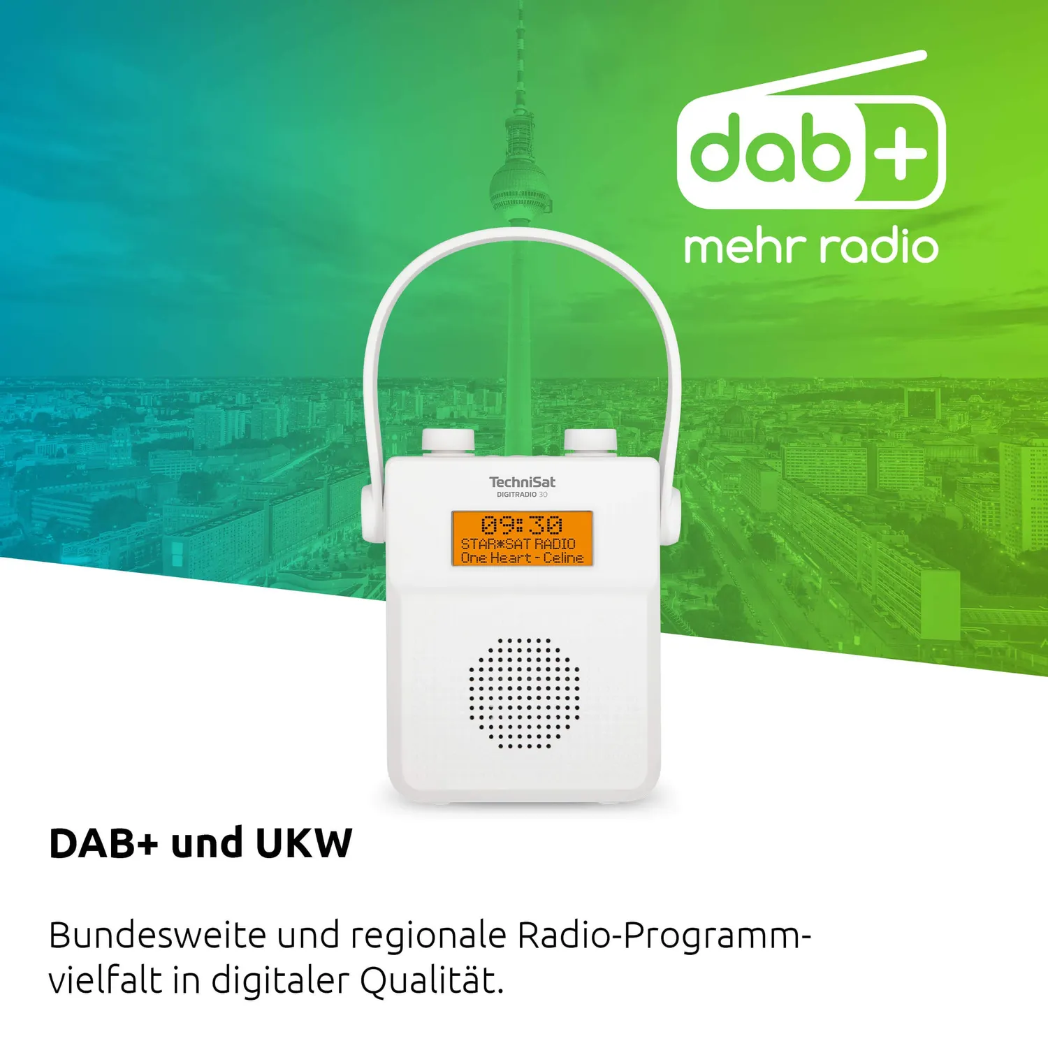 Technisat DigitRadio 30 radio doccia DAB+ bianca IPX5