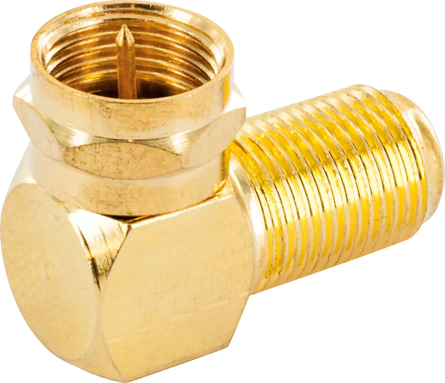 SCHWAIGER Adattatore Angolare F Dorato per Cavo SAT