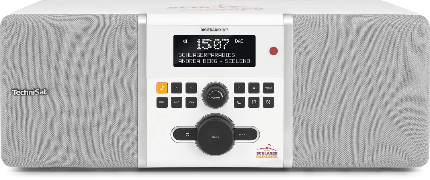 TechniSat DIGITRADIO 305 radio DAB+ bianco-rosa 10W Schlager