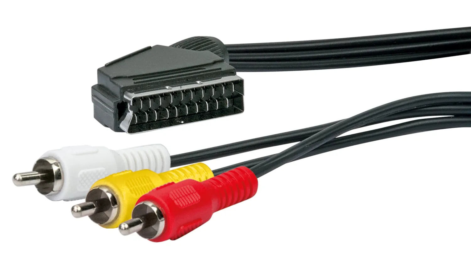 SCHWAIGER cavo adattatore SCART CINCH stereo