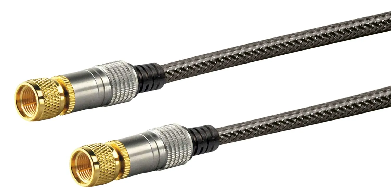 Schwaiger Cavo Sat Antenna F 1,5 m Nero 110 dB Quadrupla