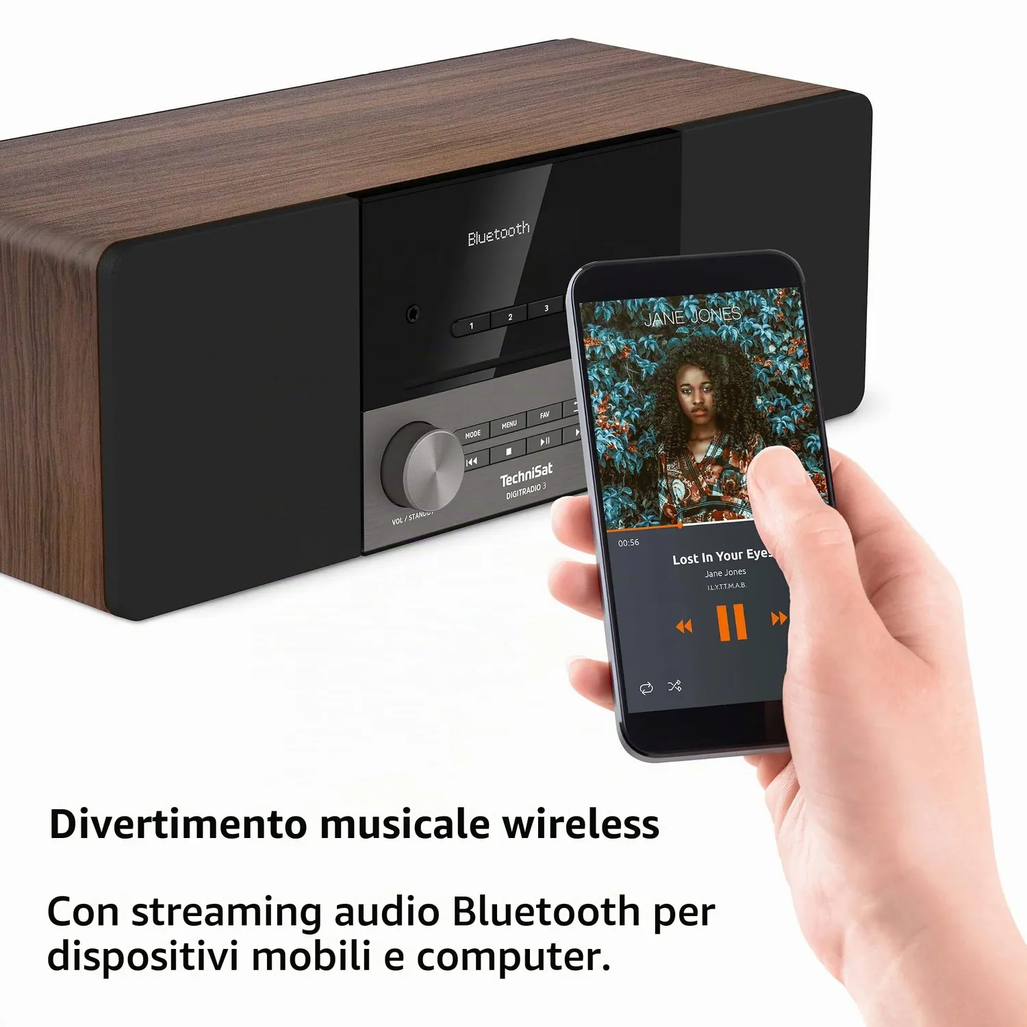 TechniSat DIGITRADIO 3 radio DAB+ noce con CD e Bluetooth
