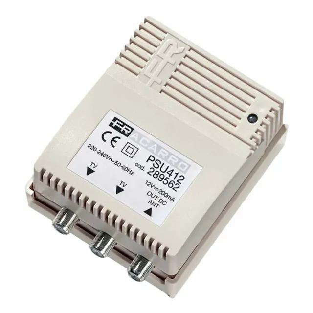 Fracarro PSU412 alimentatore 12V 200mA 1 ingresso 2 uscite