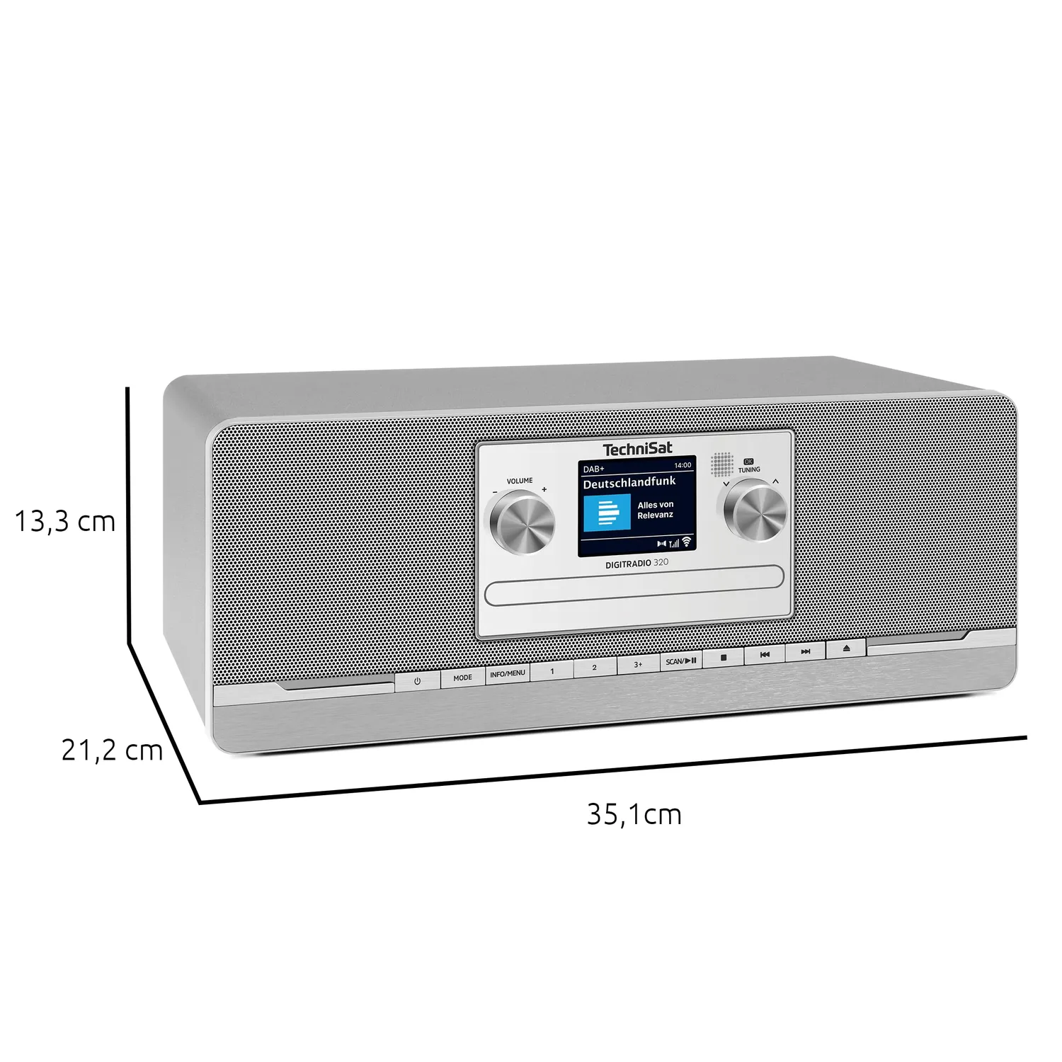 TechniSat DigitRadio 320 Radio DAB CD Argento