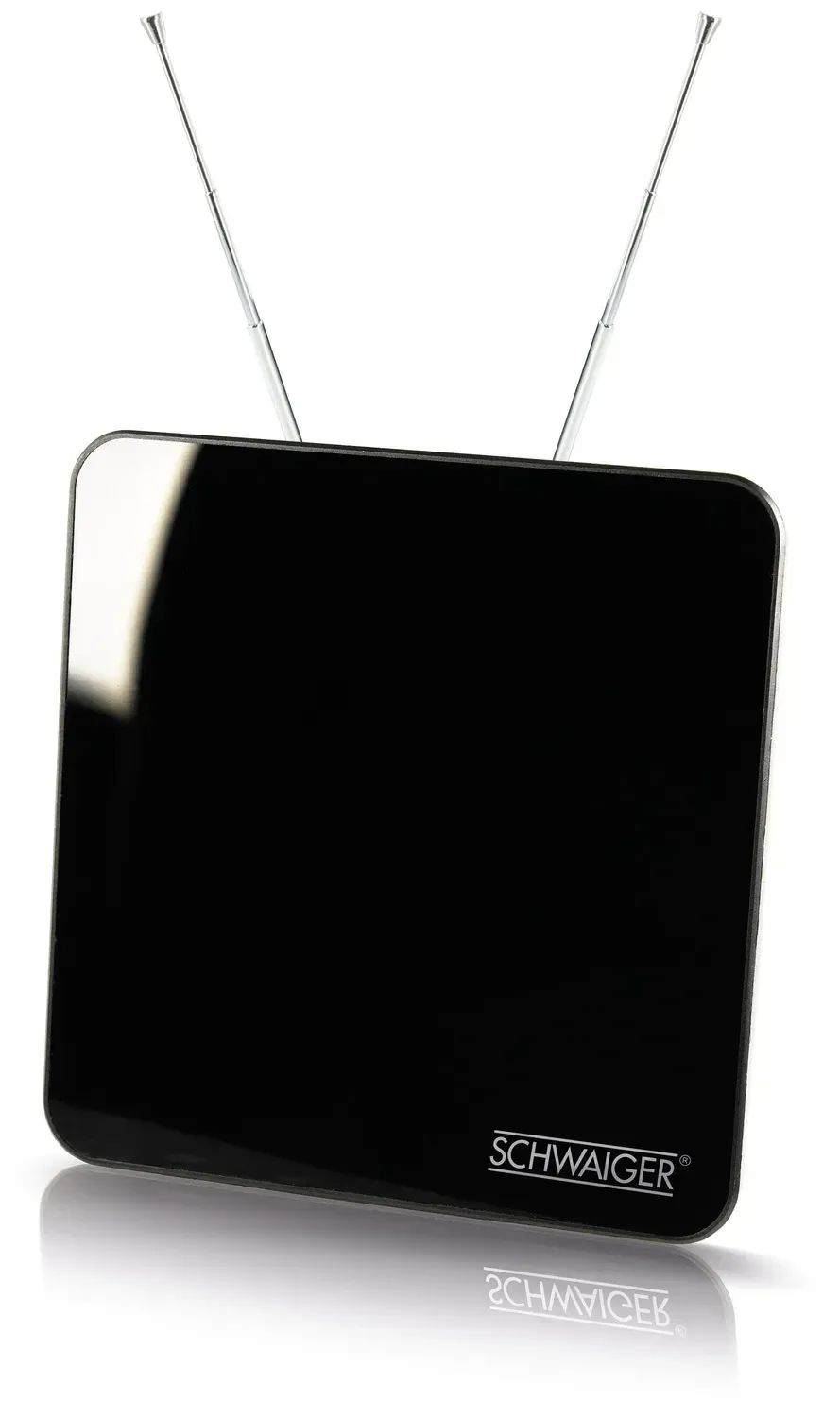 Schwaiger DVB-T2 HD antenna interna attiva 45 dB nera
