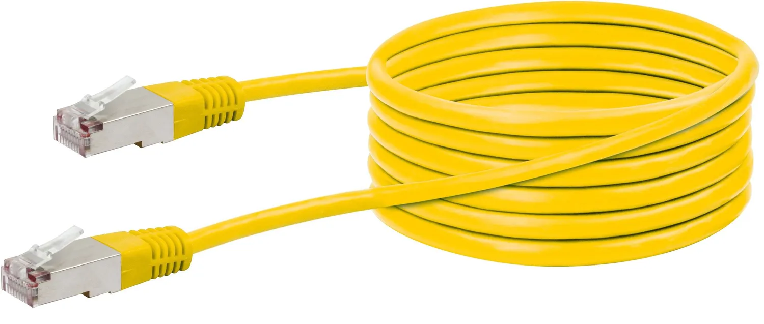 SCHWAIGER Cavo di rete Cat 5e STP 2 m giallo RJ45